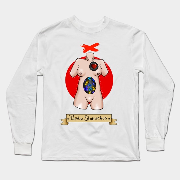 Papilio Stomachus (mtf) Long Sleeve T-Shirt by The Red Coffee Cat